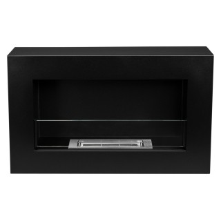 Bioethanol fireplace BOX black 65cm with glass