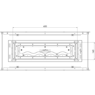 Bioethanol fireplace 2SIDE 80cm double-sided, with glass