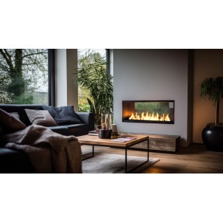 Bioethanol fireplace 2SIDE 120cm double-sided, with glass