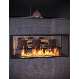 Bioethanol fireplace 2SIDE 120cm double-sided, with glass