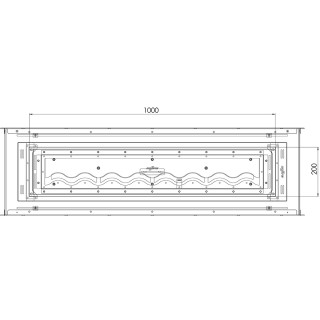 Bioethanol fireplace 2SIDE 120cm double-sided, with glass