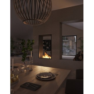 Bioethanol fireplace 2SIDE 60x100cm VERTICAL double-sided, with glass