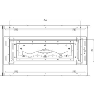 Bioethanol fireplace 2SIDE 60x100cm VERTICAL double-sided, with glass