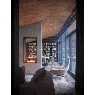 Bioethanol fireplace 2SIDE 70x140cm VERTICAL double-sided, with glass