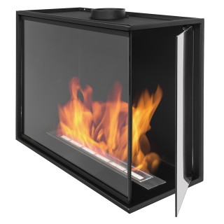 Bioethanol fireplace corner FULL glass 60cm right