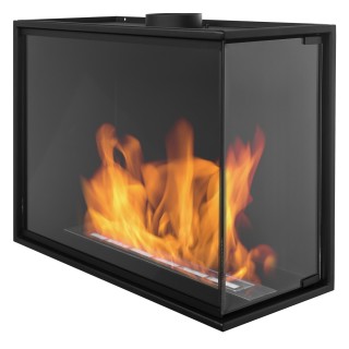 Bioethanol fireplace corner FULL glass 60cm right