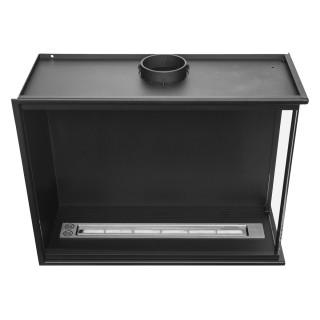Bioethanol fireplace corner FULL glass 60cm right