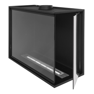 Bioethanol fireplace corner FULL glass 60cm right