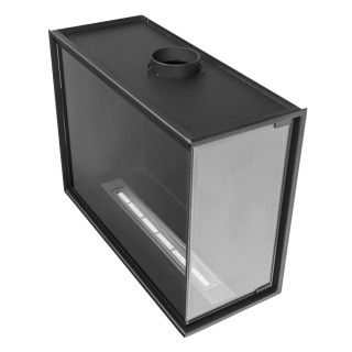 Bioethanol fireplace corner FULL glass 60cm right