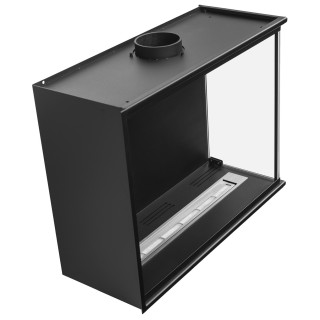 Bioethanol fireplace corner FULL glass 60cm right