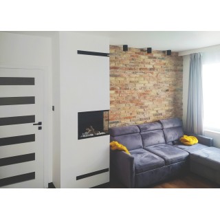 Bioethanol fireplace corner FULL glass 60cm right