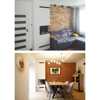 Bioethanol fireplace corner FULL glass 60cm right