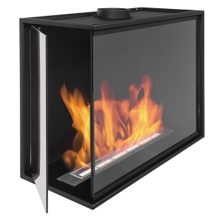 Bioethanol fireplace corner FULL glass 60cm left