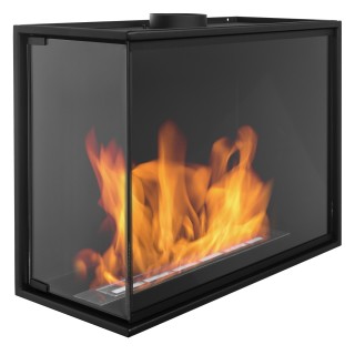 Bioethanol fireplace corner FULL glass 60cm left
