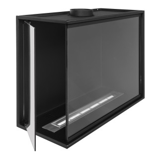 Bioethanol fireplace corner FULL glass 60cm left