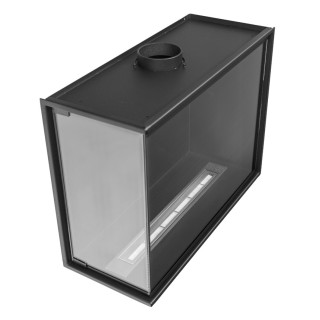 Bioethanol fireplace corner FULL glass 60cm left