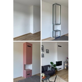 Bioethanol fireplace corner FULL glass 60cm left