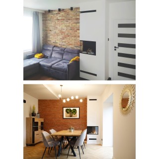 Bioethanol fireplace corner FULL glass 60cm left