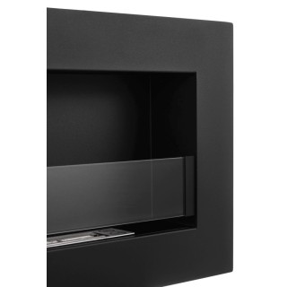 Bioethanol fireplace BOX black 90cm with glass