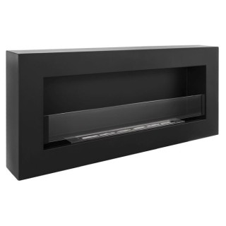 Bioethanol fireplace BOX black 90cm with glass