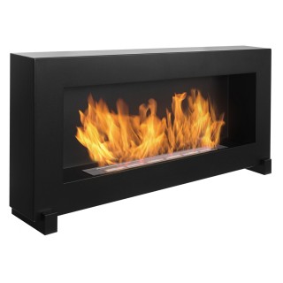 Standing bioethanol fireplace black 90cm