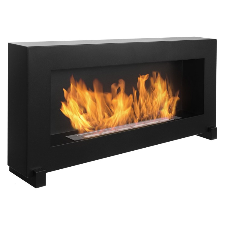 Standing bioethanol fireplace black 90cm