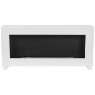 Standing bioethanol fireplace white 90cm