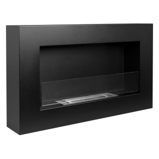 Bioethanol fireplace BOX black 65cm with glass