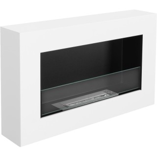 Bioethanol fireplace BOX white 65cm with glass