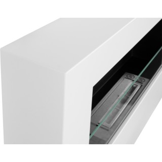 Bioethanol fireplace BOX white 65cm with glass