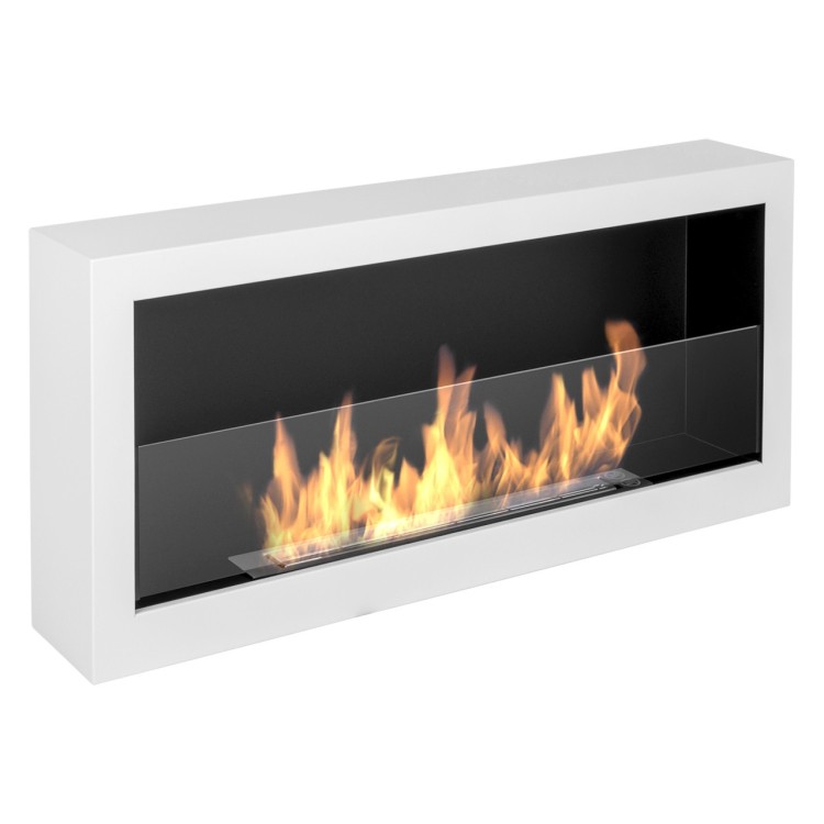 Bio ethanol fireplace S-Line BOX white 90cm glass