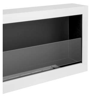 Bio ethanol fireplace S-Line BOX white 90cm glass