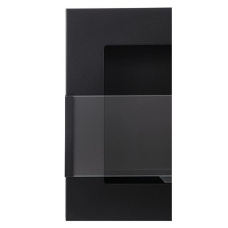 Bioethanol fireplace black 90cm with glass