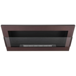 Bioethanol fireplace brown 90cm with glass