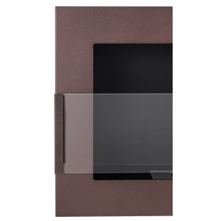 Bioethanol fireplace brown 90cm with glass