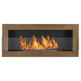 Bioethanol fireplace old gold 90cm with glass