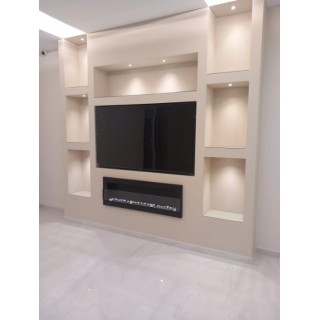 Bio ethanol fireplace black 120cm with glass