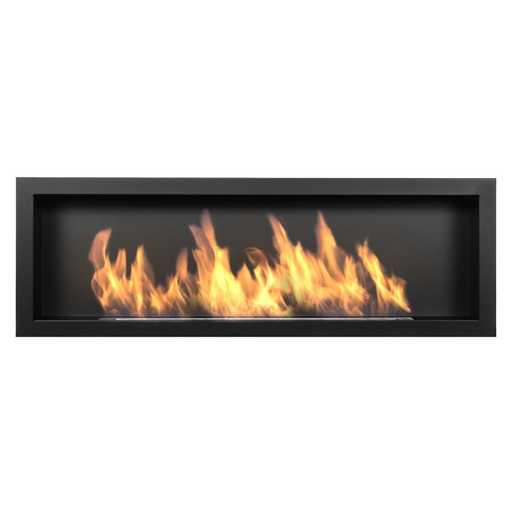 Bioethanol fireplace S-Line 3D black 120cm without glass