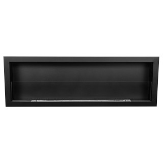 Bioethanol fireplace S-Line 3D black 120cm with glass