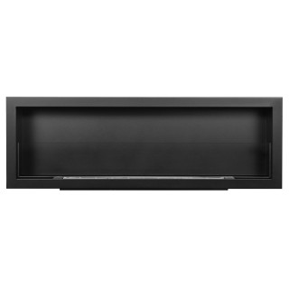 Bioethanol fireplace S-Line 3D black 120cm with glass