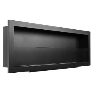 Bioethanol fireplace S-Line 3D black 120cm with glass