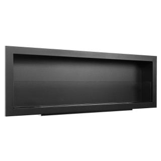 Bioethanol fireplace S-Line 3D black 120cm with glass