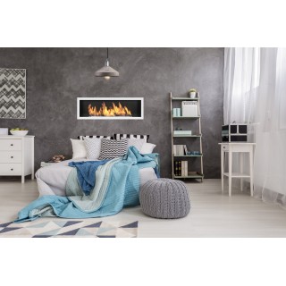 Bioethanol fireplace S-Line 3D white 120cm without glass