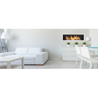 Bioethanol fireplace S-Line 3D white 120cm without glass