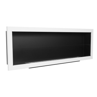 Bioethanol fireplace S-Line 3D white 120cm with glass