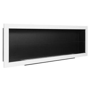 Bioethanol fireplace S-Line 3D white 120cm with glass