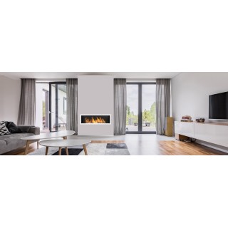 Bioethanol fireplace S-Line 3D white 120cm with glass