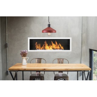 Bioethanol fireplace S-Line 3D white 120cm with glass