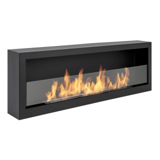 Bio ethanol fireplace S-Line BOX black 120cm glass