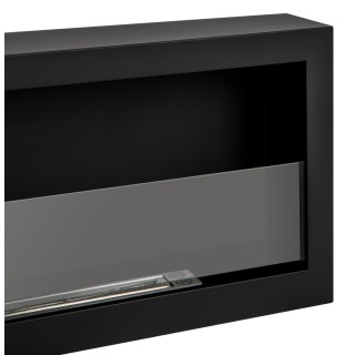 Bio ethanol fireplace S-Line BOX black 120cm glass